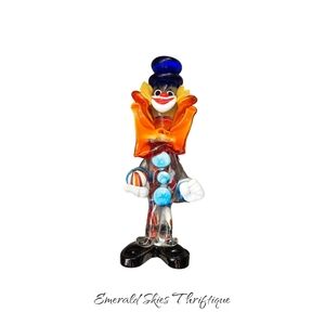 VINTAGE MURANO HAND BLOWN ART GLASS CIRCUS CLOWN‎